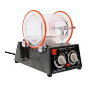 Rotary Tumbler Polisher Machine, 120W Jewelry Polishing Finisher with Bead, Professional Mini Finishing Machine with Timing, 5 Speed Adjustable for Rock Stone Coins