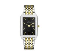 Rotary GB08021/04 Men's Ultra Slim Sunray Dial Bracelet Strap Watch, Silver/Gold