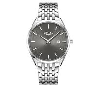 Rotary Gents Ultra Slim Grey Dial Stainless Steel Watch