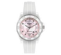 Rotary Unisex Quartz White Dial Analogue Display and White Rubber Strap CEWRS/07