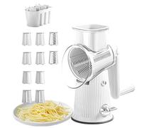 Rotary Vegetable Slicer, Rotary Cheese Grater | Crank Vegetable Slicer for Cheese - Efficient and Safe Portable Cheese Grater for Potatoes, Carrots and FR