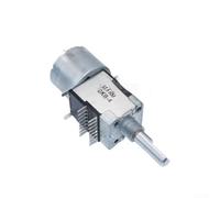 Rotary Volume Control Knob 4 Gang Motorized 25mm Shaft B100K Dual Row 16 Pin for Home Theater Sound Level Adjustment(B50K)