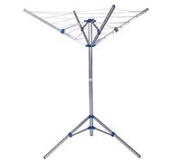 Rotary Washing Line 16m Mobile Laundry Rack with 4 Arms Aluminium 155cm Portable Airer Dryer