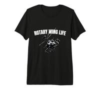 Rotary Wing Life Helicopter Pilot Aviation Premium T-Shirt