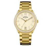 Rotary Women's Brilliance Stone Set Gold Tone Dial & Stainless Steel Bracelet Watch