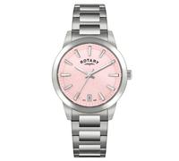 Rotary Women's Heritage Pink Dial Stainless Steel Bracelet Watch