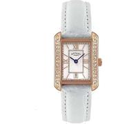 Rotary LS02652/41 Rose Gold Plated White Leather Strap Watch - W6315