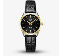 Rotary Women's Ultra Slim Black Leather Watch LS08011/04