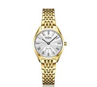Rotary Women's Ultra Slim Watch with Stainless Steel Strap & Deployment Clasp LB08013/01 (Gold)