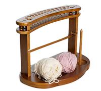 Rotary Yarn Holder | Portable Double Layer Wooden Crochet Tool,Yarn Dispenser For Tissue Storage - For Grandma Women Wives Amateur Family Friends