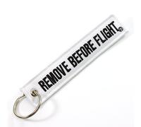 Rotary13B1 Remove Before Flight Key Chain - White
