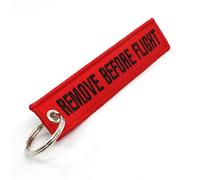 Rotary13B1 Remove Before Flight Keychain - Red/Black