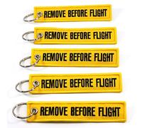 Rotary13B1 Remove Before Flight Keychain - Yellow 5pcs
