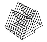 Vinyl Holder for Vinyl Record Storage 2-Pack - Vinyl Record Holder for Albums Storage - Vertical Record Stand - Metal Magazine Holder - File Rack File Sorter Desktop File Organizer - Triangle File