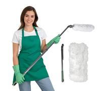 Rotatable Adjustable Feather Duster, Long Extendable Handle Dusters on a Stick, Washable, Microfiber Anti Dust, Cleaning products for Home, Window Blinds, Radiator, Cobweb, High Ceilings - QARLE UK