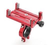 Rotatable Bicycle Phone Holder with Aluminum For Alloy Body Dual Screw Base and Four Claw Locking for Consistent Performance on Any Terrain (Stem red)