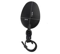 Rotatable Bike Handlebar Rearview Mirror 1 Pair Oval Black