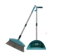Rotatable Broom and Dustpan Set, Long Handle Dustpan, Extendable Sweep Set,Dust pan and Broom Combo Artifact Standing Upright Foldable Set