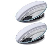 Rotatable Convex Mirror for Cars Car Blind Spot Mirrors Universal Auto Rainproof Anti-Fog Adjustable Angle Wide HD Glass Frameless Convex Rearview Mirror Blind Spot Mirrors(A)