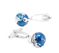 Rotatable Cufflinks Delicate Personality Trend Creative Men's French Shirt Sleeve Nails (Blue As show)