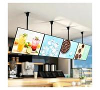 Rotatable Electronic Menu Board, Light Box Billboard, LED Backlit Display | Telescopic Suspension Rods, 0-90° Dead-Angle Rotation, for Bubble Tea Shops & Food Trucks(4 Pcs,60x80cm/23.62x31.50in)