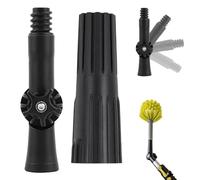 Rotatable Extension Pole Hinge Tip, Threaded Extension Pole Angle Adaptor Attachn for Gutter Cleaning Tools, Window Cleaning Pole, Paint Roller Duster Pole and Cleaning Hanging Lights