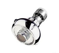 Rotatable Faucet Aerator with Swivel Extender, Water-Saving Kitchen Tap Spray Head with Two-Stage Rotary Filter, 22mm Male and 24mm Female Thread(Silver)