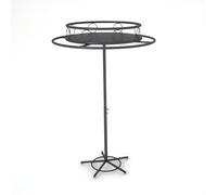 Rotatable Freestanding Garment Display Rack, Hanging Metal Clothes Organizer for Retail Store, Ribbon Scarf Coat Hanger Storage Solution