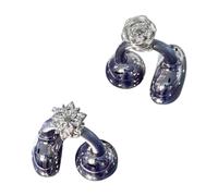 Rotatable Frost Flopon Earphone Charm Crystal Jewelry Free Clip Accessories Electroplate Copper Design Free Clip Earphone Customized
