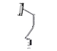 Rotatable Holder Stand Tablet Holder Multi-Angle Design Phone Clip Swivel Mount Desktop Aluminum Alloy Cantilever Bed Desk Home Live Folding Bracket Compatible with 4"-13" Phone Tablet (Gray)