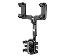 Rotatable Mirror Mount - Car Phone Holder, 360 Degree Rotation Device, Anti Shake Cellphone Mount, Rearview Mirror Accessory | For Driving Navigation Watching Videos Dashboard Hands Free Safety Use