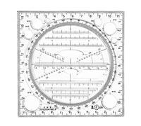 Rotatable Ruler Geometric Ruler Mathematics Measuring Tool Multifunctional Draft Rulers Circular Drawing Template Geometric Draft Rotatable Template Measuring Tool