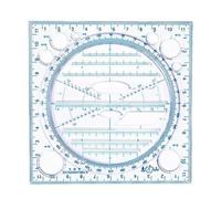 Rotatable Ruler Geometric Ruler Mathematics Measuring Tool Multifunctional Draft Rulers Circular Drawing Template Geometric Draft Rotatable Template Measuring Tool