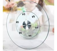 Rotatable Serving Tray for Dining Table, 24 28 32 36 In Lazy Susan Rotating Turntable, Tempered Glass Serving Plate for Kitchen/Restaurant/Banquet(32"/80cm)