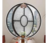 Rotatable Shed Windows that Open Aluminum Round Porthole Window with Handles, Bathroom Ventilation Window Tempered Glass for Kitchen Living Room Decoration(Black,23.62in/60cm)