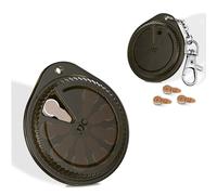 Rotatable Size 312 Hearing Aid Battery Case,Slim Portable Hearing Aid Batteries Case for 8x Size312 A312 P312 312A PR41 P13 P10 LR41 Battery Carry Holder with Keychain(NO Batteries)