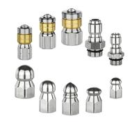 Rotatable Sprayer For Drain Jetting - 3/8 Connection Points, De-Blocker Set For High Pressure Pipes, Grease Catcher Cleaner | Home Countertop, Parking Lot Drain, Bathroom Floor Pipe, Downpipe Buitenda