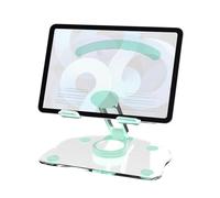 Rotatable Tablet Holder - Foldable Clear Desktop Mount for Mobile Phones & Tablets | Modern Acrylic Phone Stand for Table, Portable Compact Support for, Recipes, Study, Live Stream