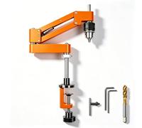 Rotatable Tapping Arm Cantilever Tapping Guide Aluminum Alloy Chuck Range 1.5-10mm 2 Installation Methods (clamp/Screw Mount) 130mm Stroke Ideal for Wood/Aluminum Profile M6M8