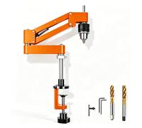 Rotatable Tapping Arm Cantilever Tapping Guide Aluminum Alloy Chuck Range 1.5-10mm 2 Installation Methods (clamp/Screw Mount) 130mm Stroke Ideal for Wood/Aluminum Profile M6M8