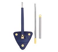 Rotatable Triangular Mop Adjustable Multifunction Wall Cleaning Mop with Long Handle Hand Washing Free Ceiling Mop for Home Kitchen Bathroom Stainless Steel ABS 130cm