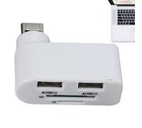 Rotatable USB Hub - 180° Degree USB Port Splitters | 2.0 USB Splitter with 4 USB Type C Powerr/Data Port | 480mbps Rotating USB Port Hub USB Extender for Laptop Car Desktop PC Camera Notebook