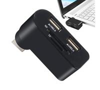 Rotatable USB Hub - 4 Port USB Hub, USB Extension Hub | 480Mbps Rotatable Multifunctional USB Extender Hub For Notebook, Car, Laptop, Tablets, USB 2.0 Hub Adapter For Travel And Home Use