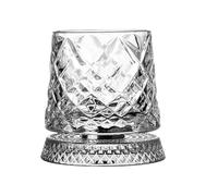 Rotatable Whiskey Glasses, Easy Application, 10X10X8.8cm, Crystal Wine Glass, Old Fashioned Drinking Cup, Stylish & Functional, Ideal for Men Bourbon Cocktails