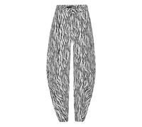 ROTATE BIRGER CHRISTENSEN zebra-print twill pants - White 34-36-38-40-42