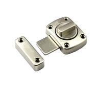 Rotate Bolt Gate Latch, 55 x 56mm Zinc Alloy Door Latch, Bathroom Door Lock, Silver