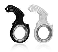 Rotate the keychain, unzip the rotary keyring (black/silver, 2-piece package)