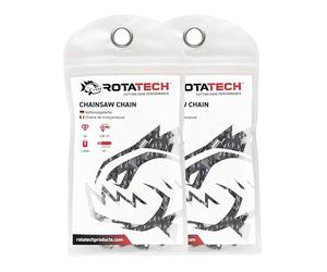 Rotatech x2 Genuine Chainsaw Chain for Chainsaw Husqvarna 135, 136, 141, 235, 235E, 236, 240, 240E, 321, 321EL, 335XPT, 338, 338XPT, 540XP, T540XP semi-Chisel X-TORQ Guide Bar 36 CM - 40,9 CC