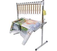 Rotated Stainless steel Cross Stitch Holder, Frames and Stands, Adjustable Embroidery Hoop Holder Stand with 12 hanging wire buckles, for DIY Craft, Sewing Needlepoint Frame Stand