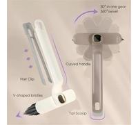 Rotati out Brush Tile Joint Cleaner wi Hard Bristles, Crevice Cleani Tool for Baroom out Scrubber, Shower Door Track Cleaner, Kitchen Faucet Gap and For window Frame Brush, Air Vent Scrubber(WHITE)